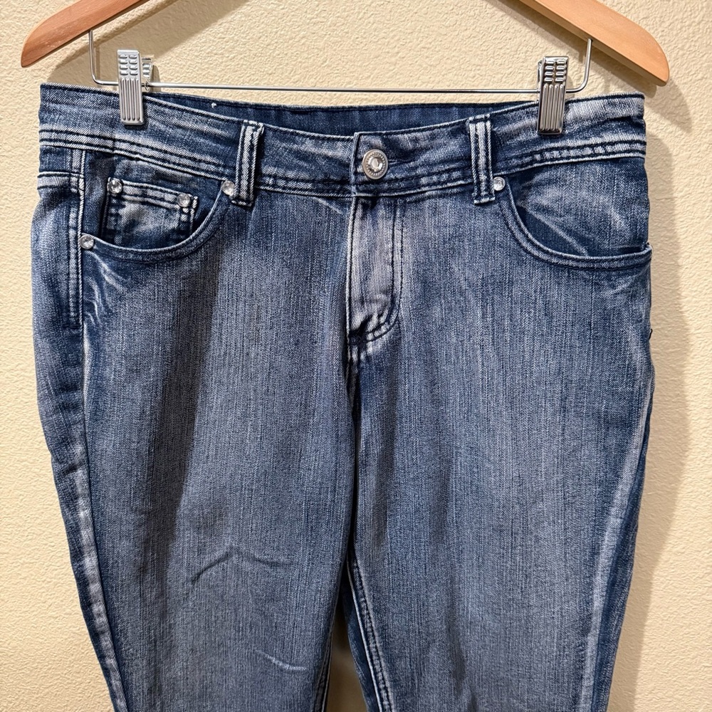 Women’s Size 11 Cool-G Dark Blue Stone Wash Skinny Jeans - Picture 2 of 12